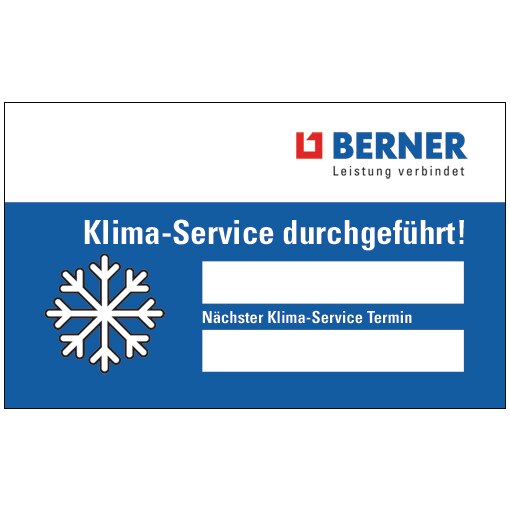 Serviceetikett Klimaservice, 20 Stück